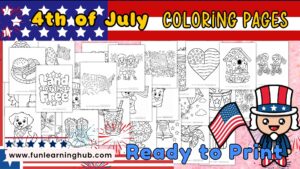 4th of July coloring pages cover png