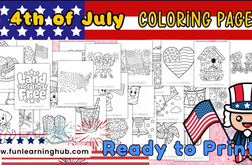 4th of July coloring pages cover png