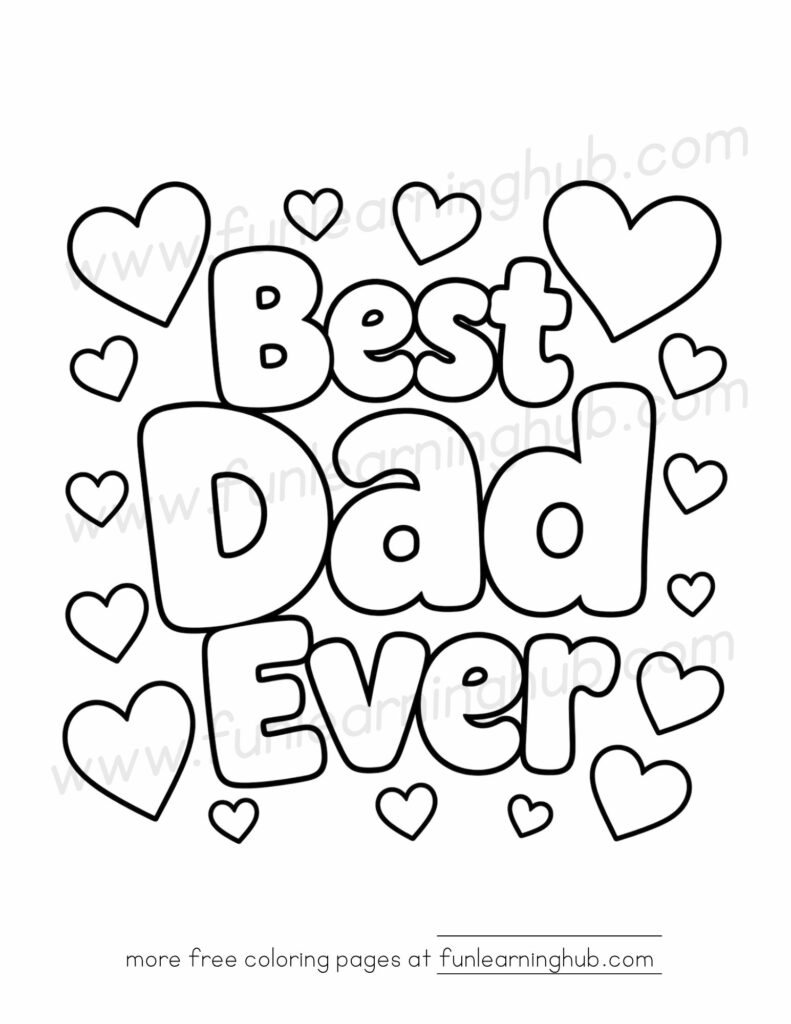 fathers day coloring pages