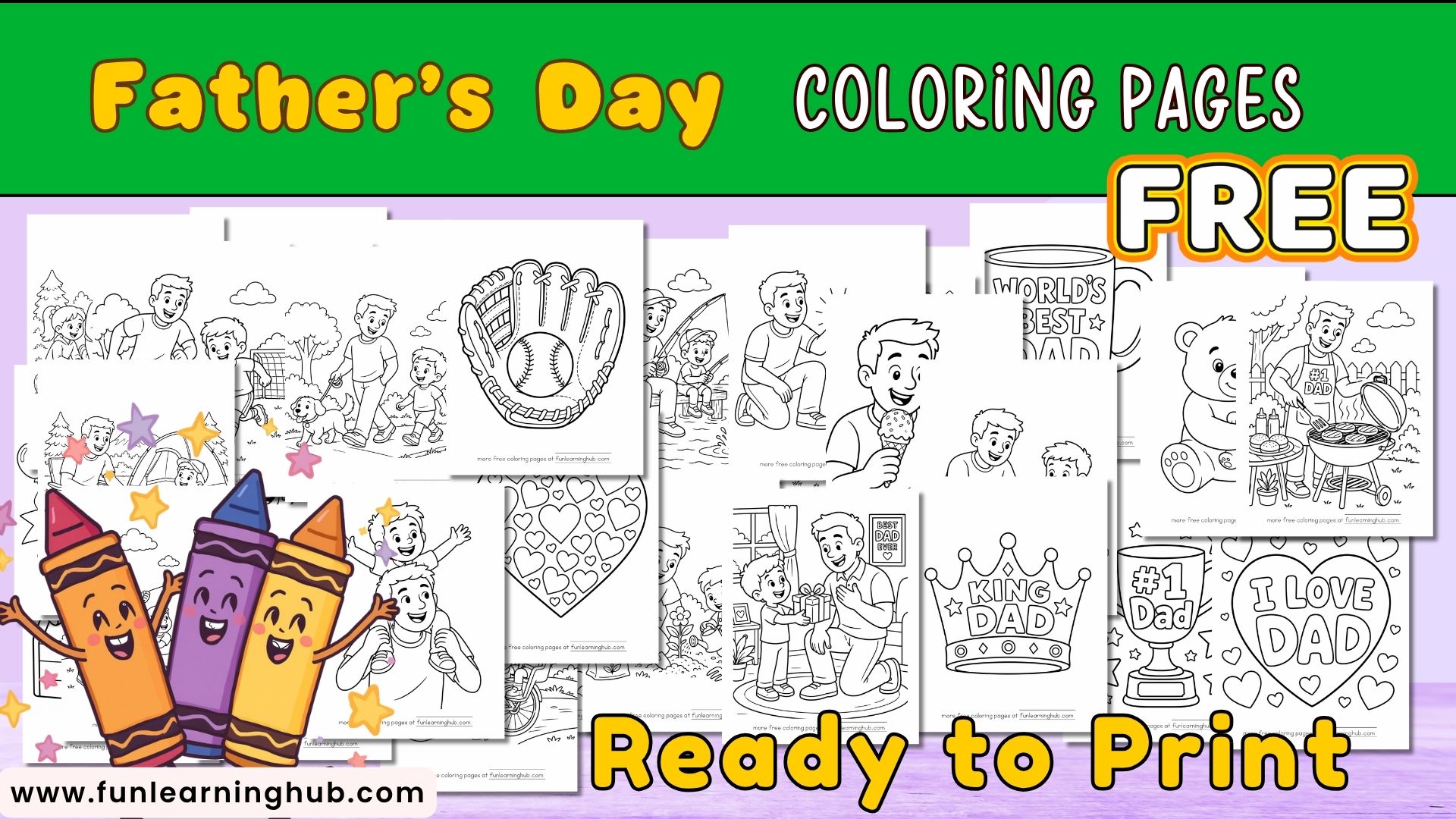 Father's day coloring pages
