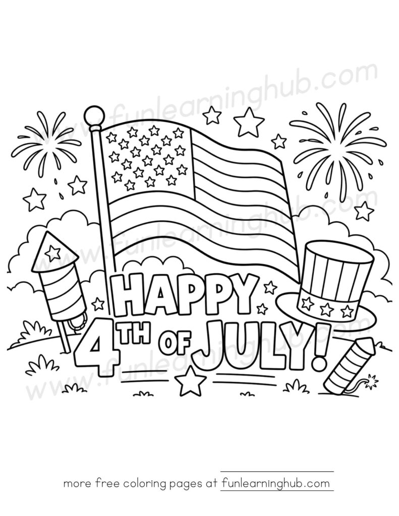 4th of July coloring pages free printable