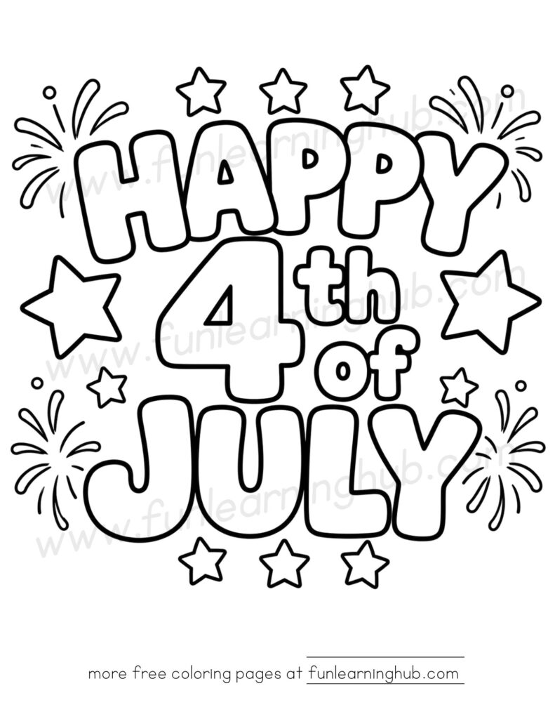 4th of July coloring pages free printable