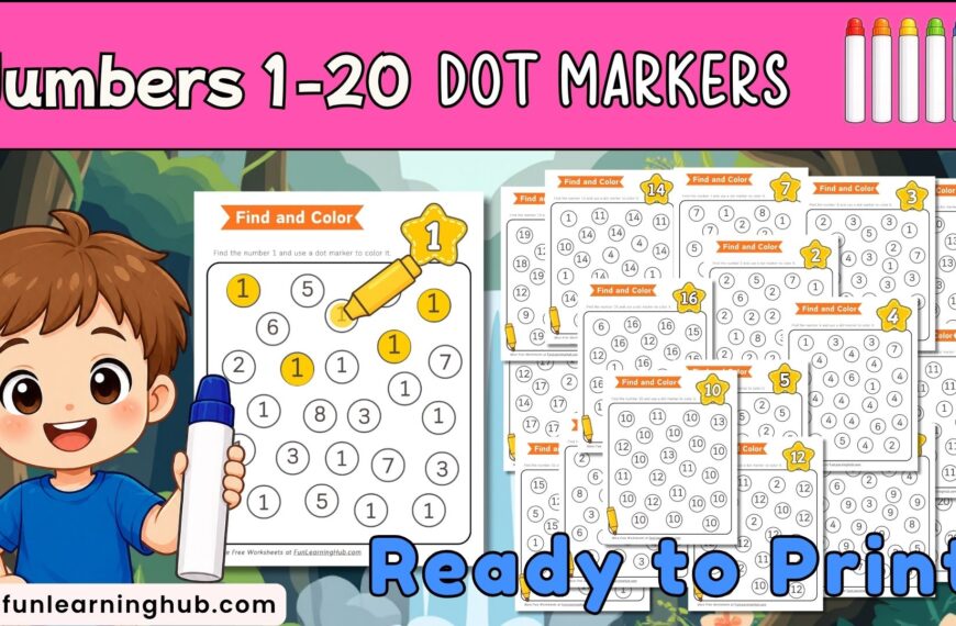 Download free worksheets for kids 68 Number Dot Marker Worksheets