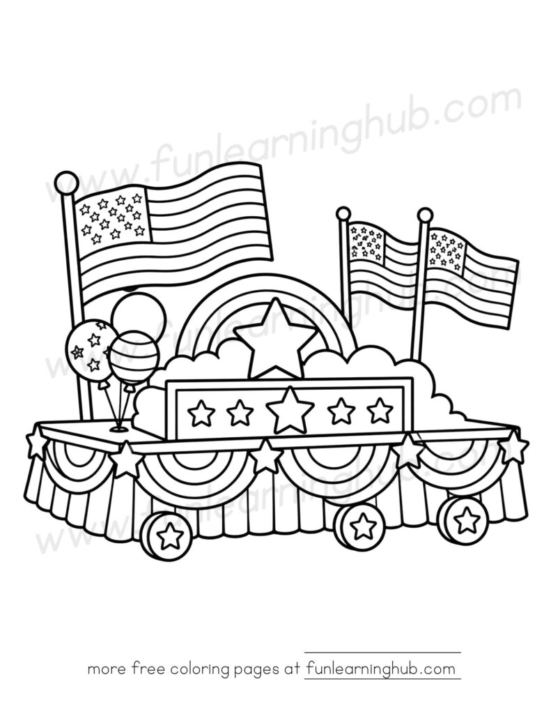 4th of July coloring pages free printable