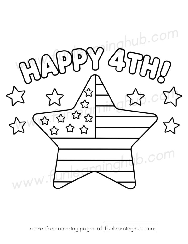 4th of July coloring pages free printable