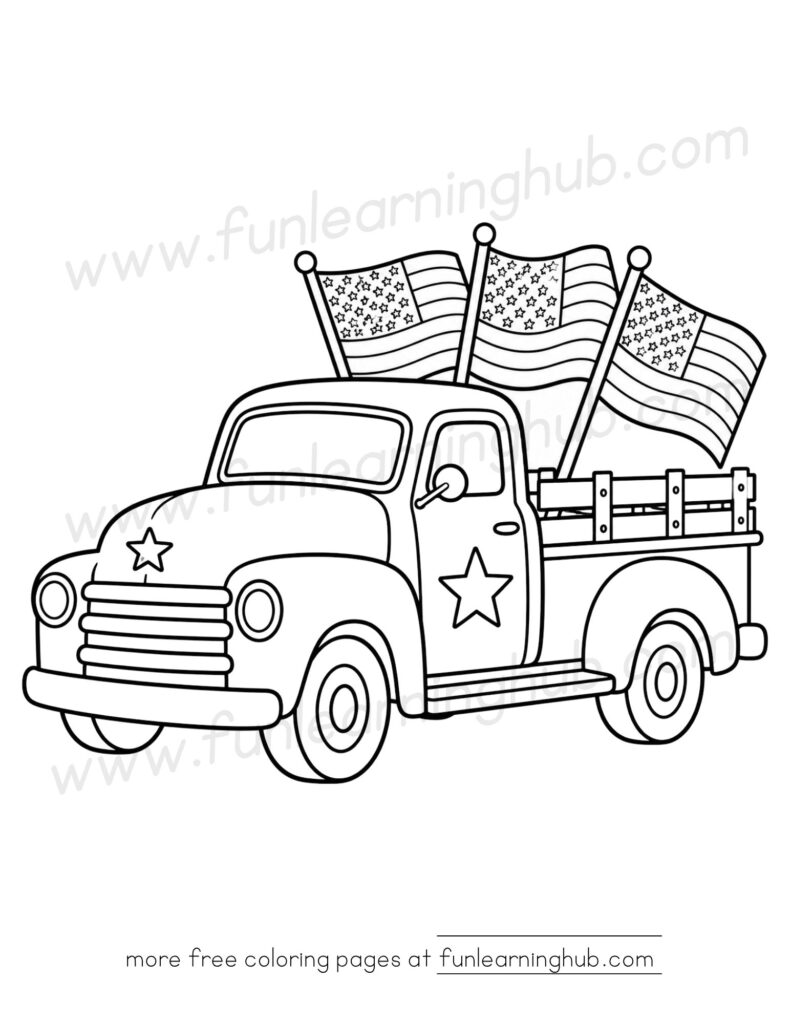 4th of July coloring pages free printable