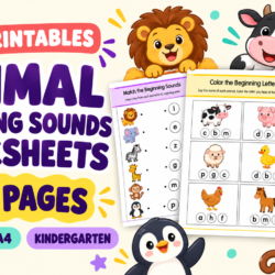 64 Free Beginning Sounds (animals)