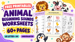 64 Free Beginning Sounds Worksheets for Kindergarten