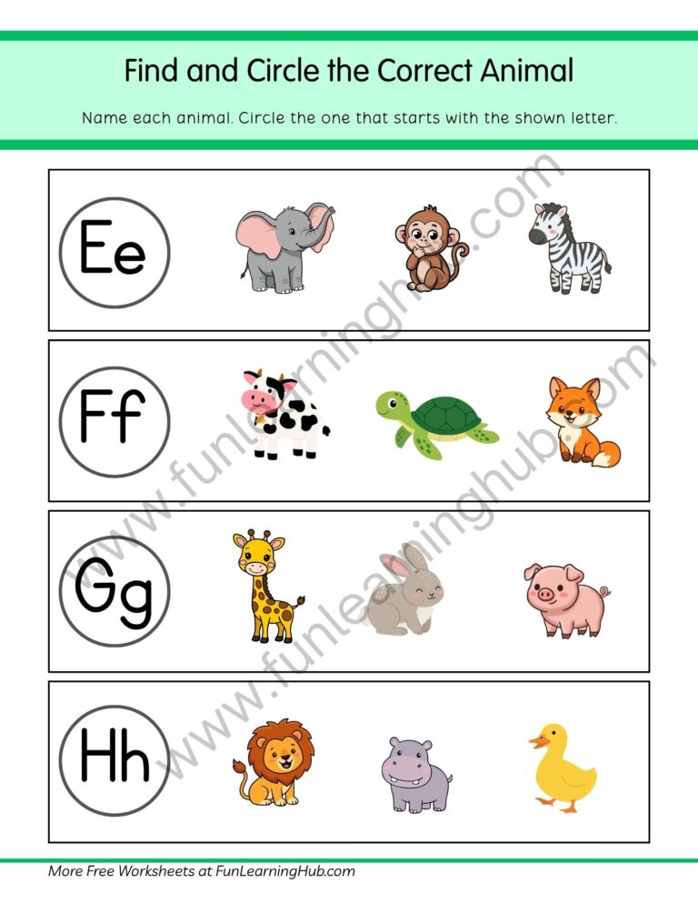 Beginning Sounds E-H