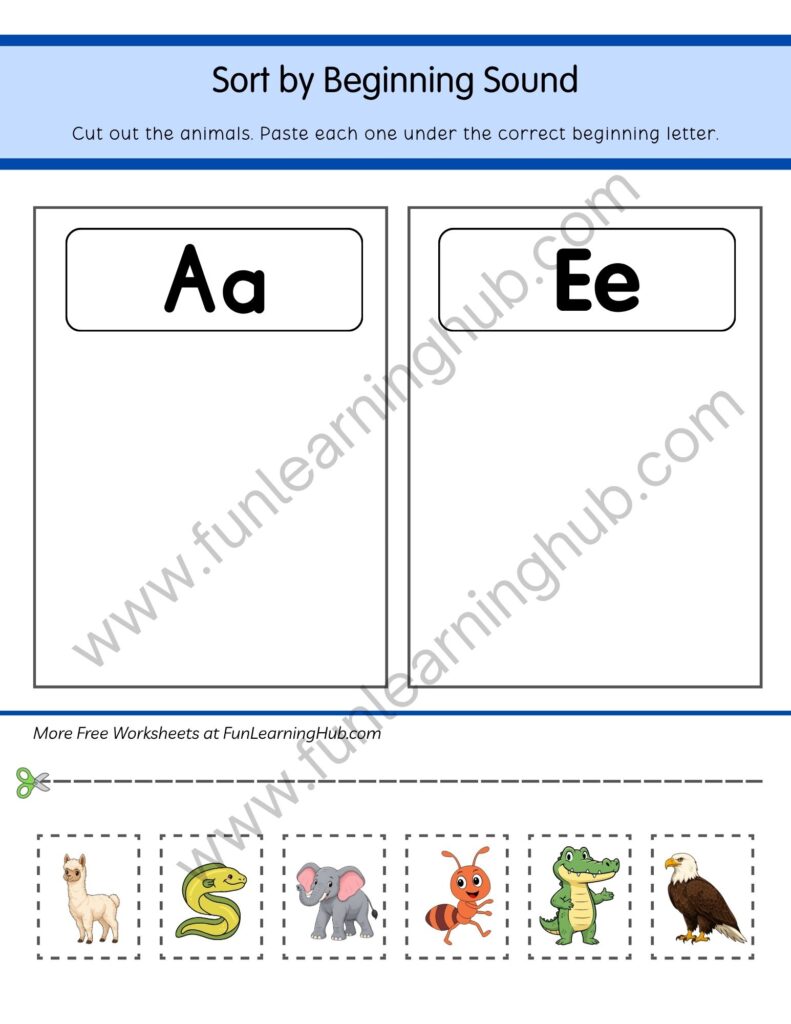 64 Free Beginning Sounds Worksheets for Kindergarten 16 Free Beginning Sounds worksheets