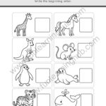 Write the Animal Beginning Letter #2