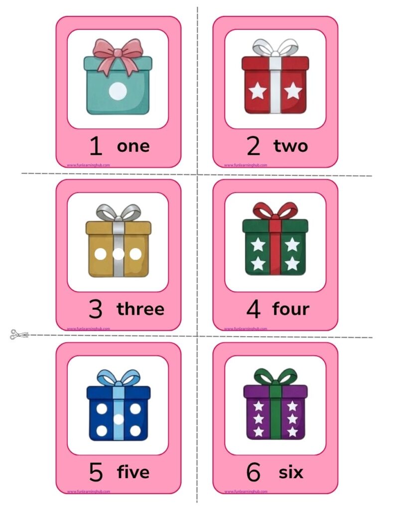 Gifts Subitizing Flashcards